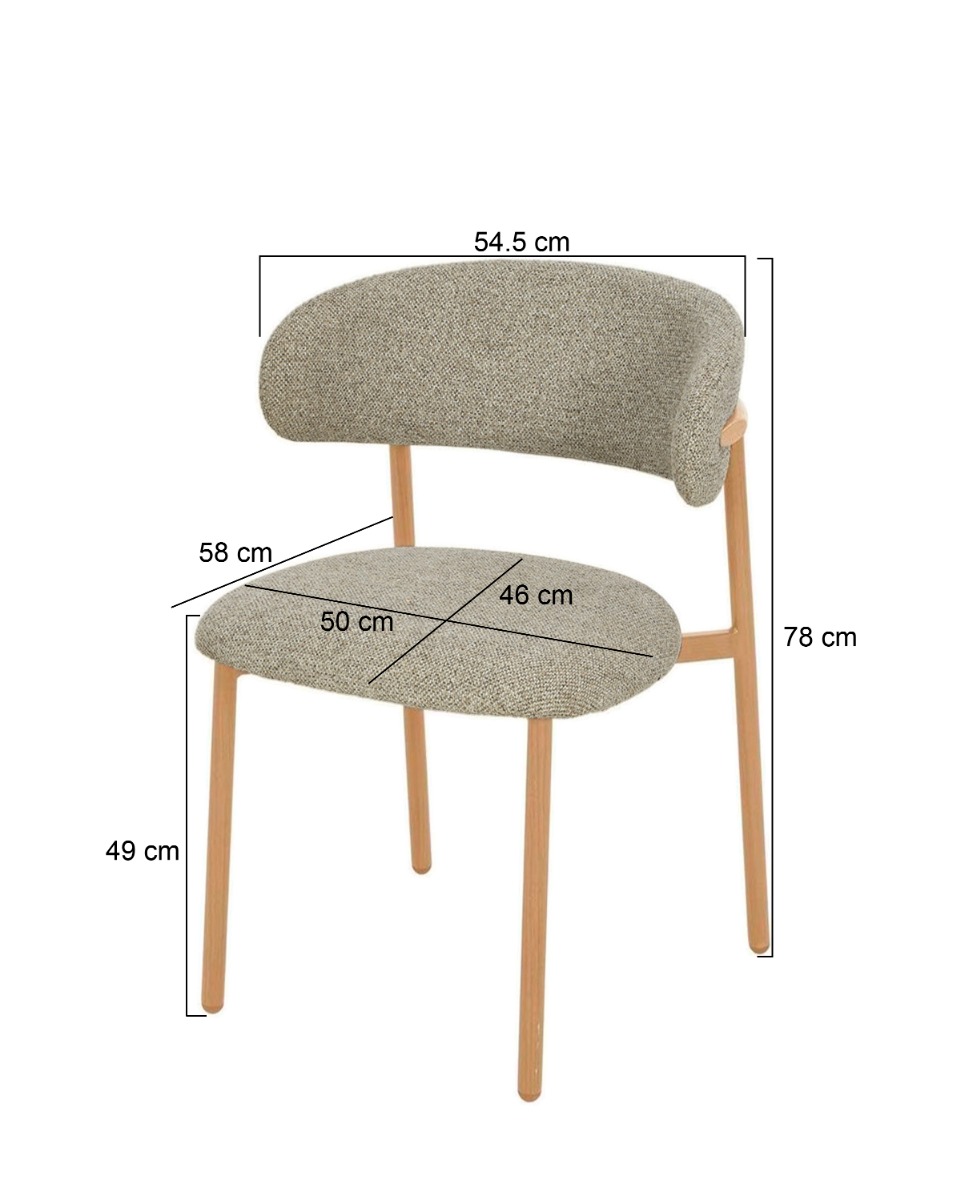 Esszimmerstuhl Micah Stuhl Stoff Hush beige
