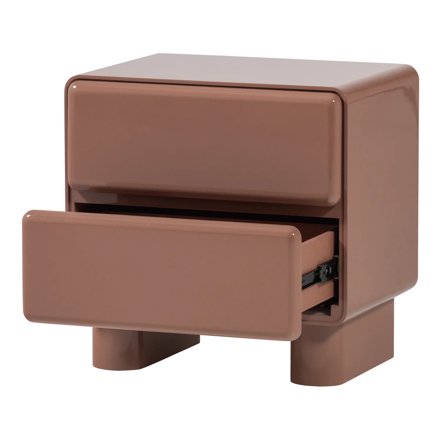 Nachtschränkchen LUSTRA H 43 cm mit 2 Schubladen MDF altrosa