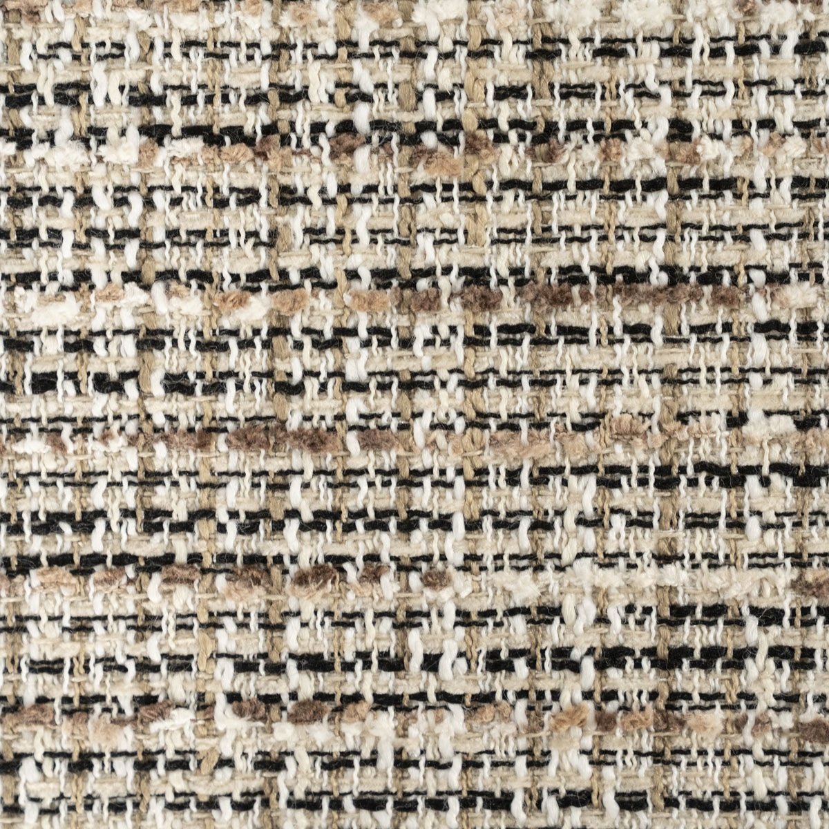 Sitzhocker Hocker Lottie 48 x 48 cm Eiche Massivholz Bezug Nori taupe