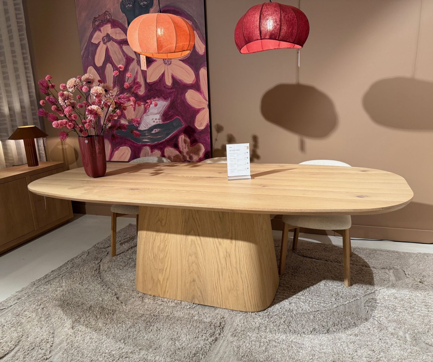Esstisch ARON Nola 300 x 110 cm oval Eiche Holz natur