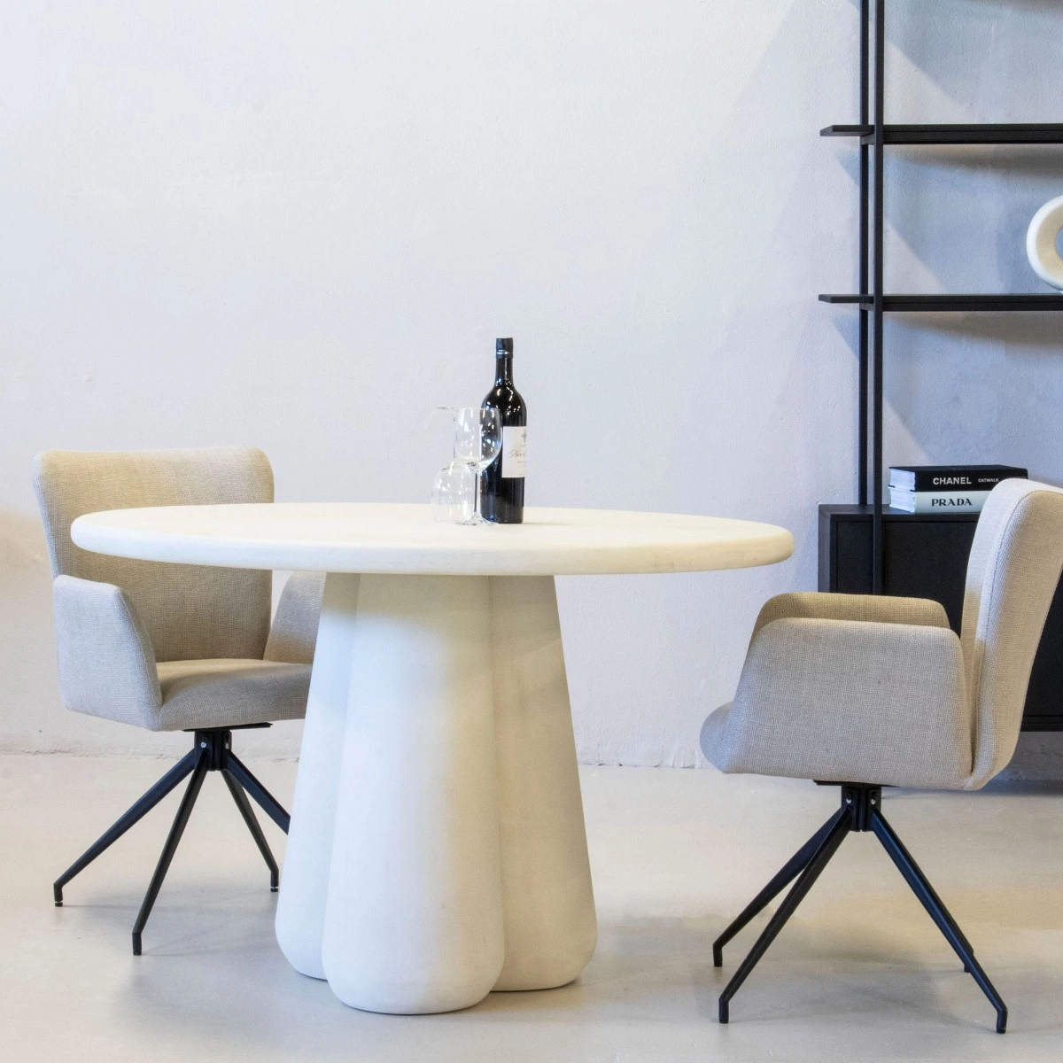 Esstisch LOIR rund Ø 120 cm MDF beige Esszimmertisch