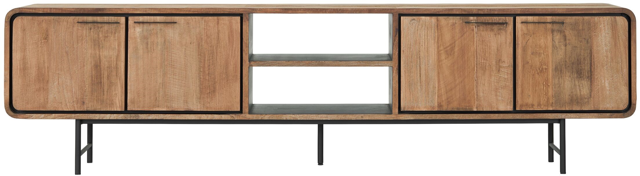 TV Möbel Evo 225 cm recyceltes Teakholz Lowboard