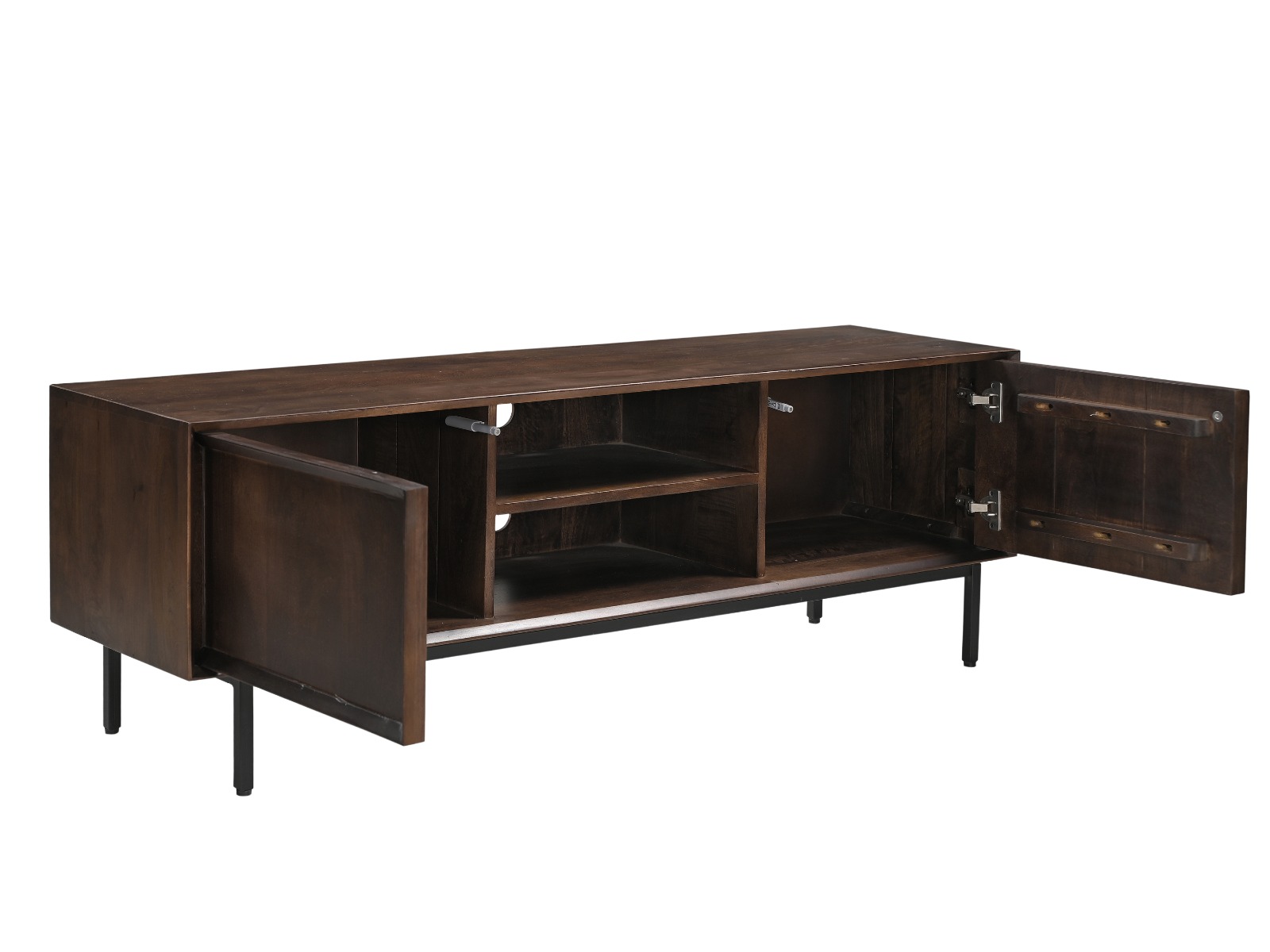 TV Möbel Lowboard Ravenstein 150 cm Mangoholz braun
