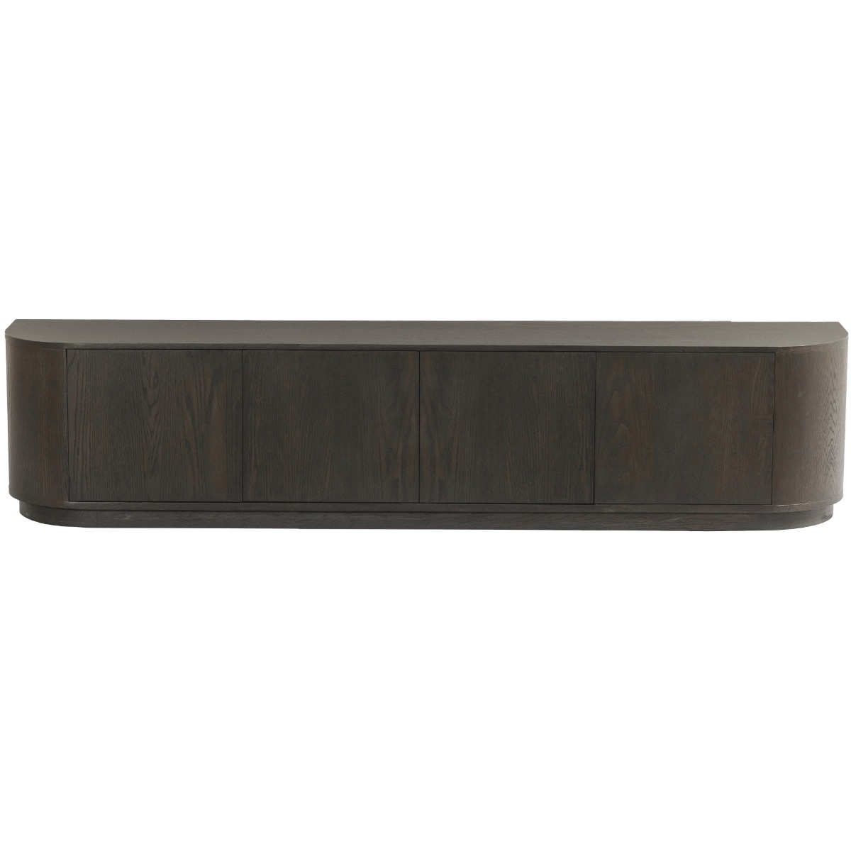 TV Möbel Lowboard Novero 220 cm Eichenholzfurnier Espresso braun