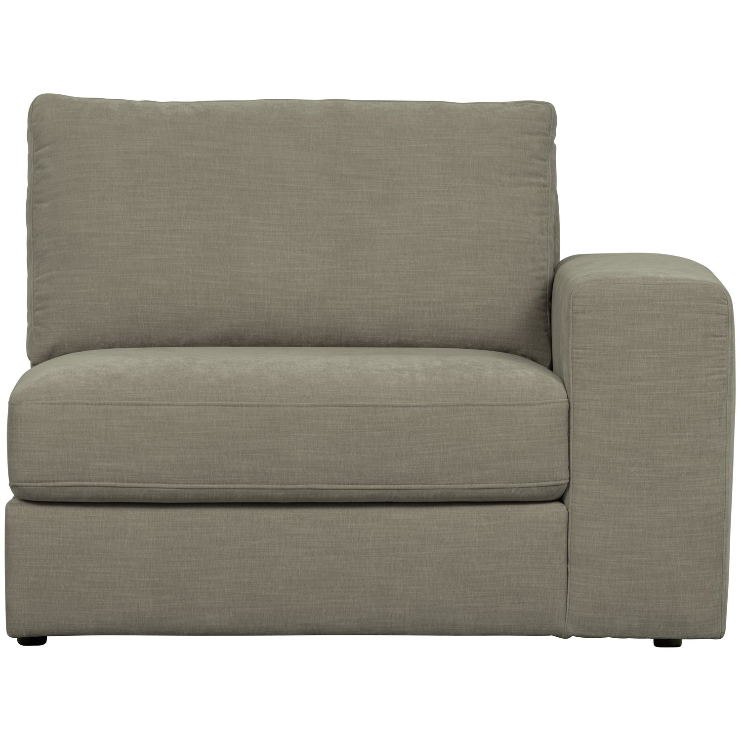 Sofaelement FAMILY mit Armlehne rechts Element Webstoff warmes grau