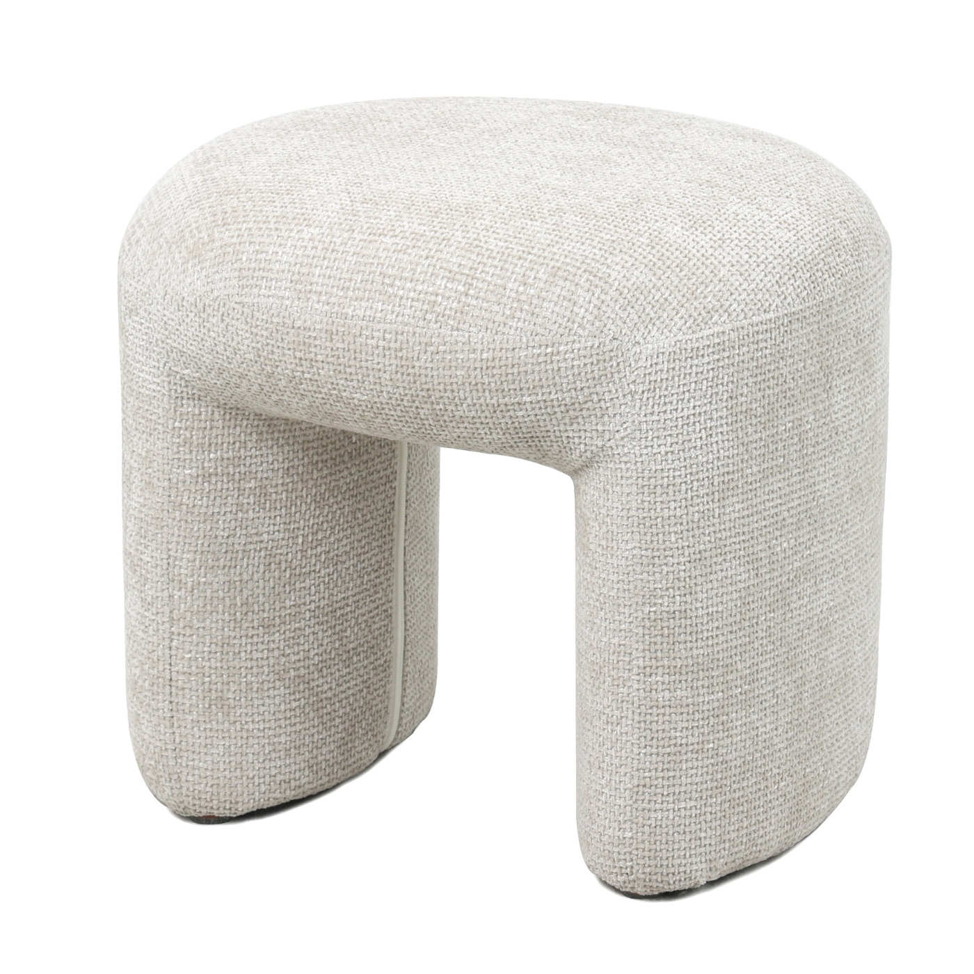 Hocker SAVEN Sitzhocker Stoff beige