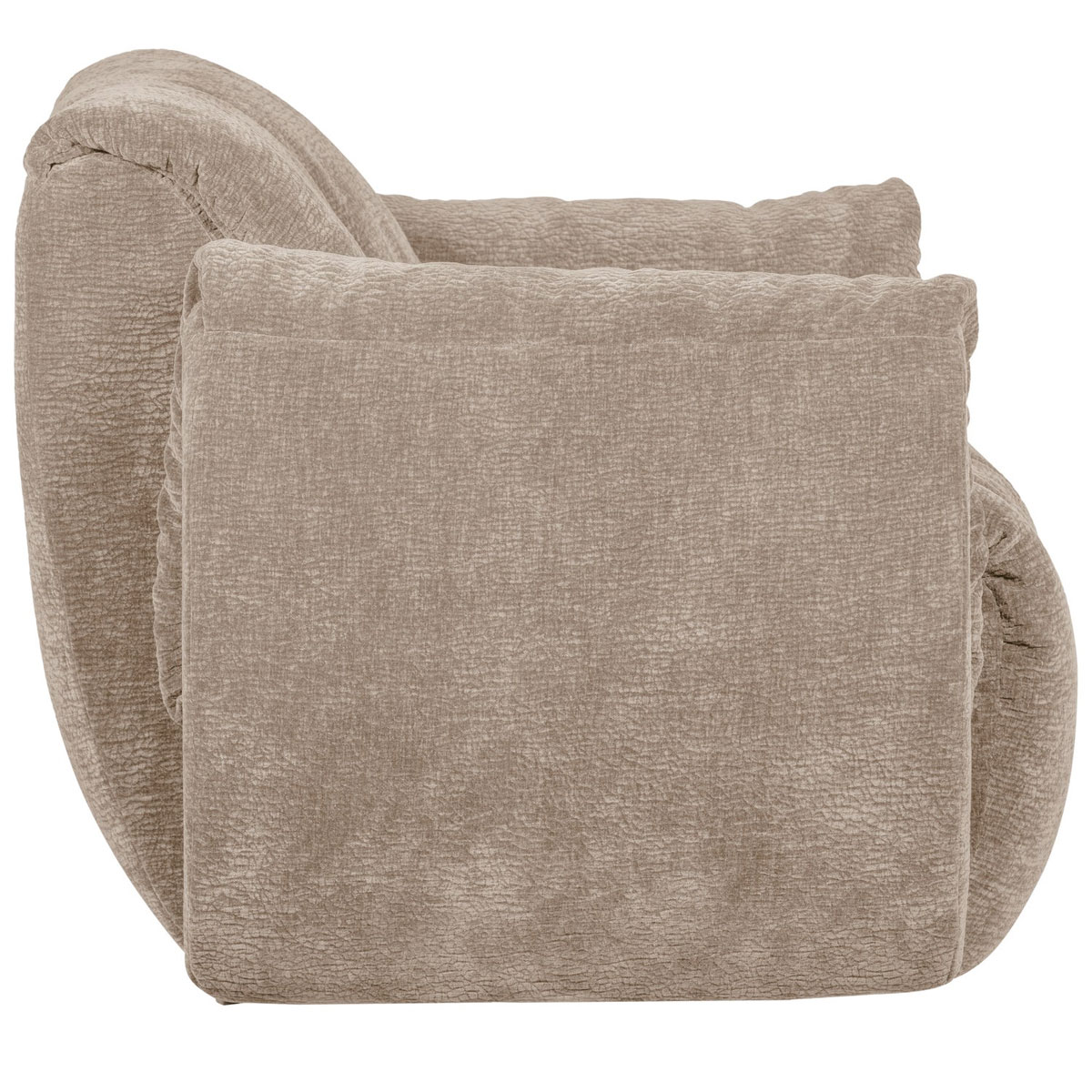 Sessel BAGGY drehbar 3D Chenille sandfarben