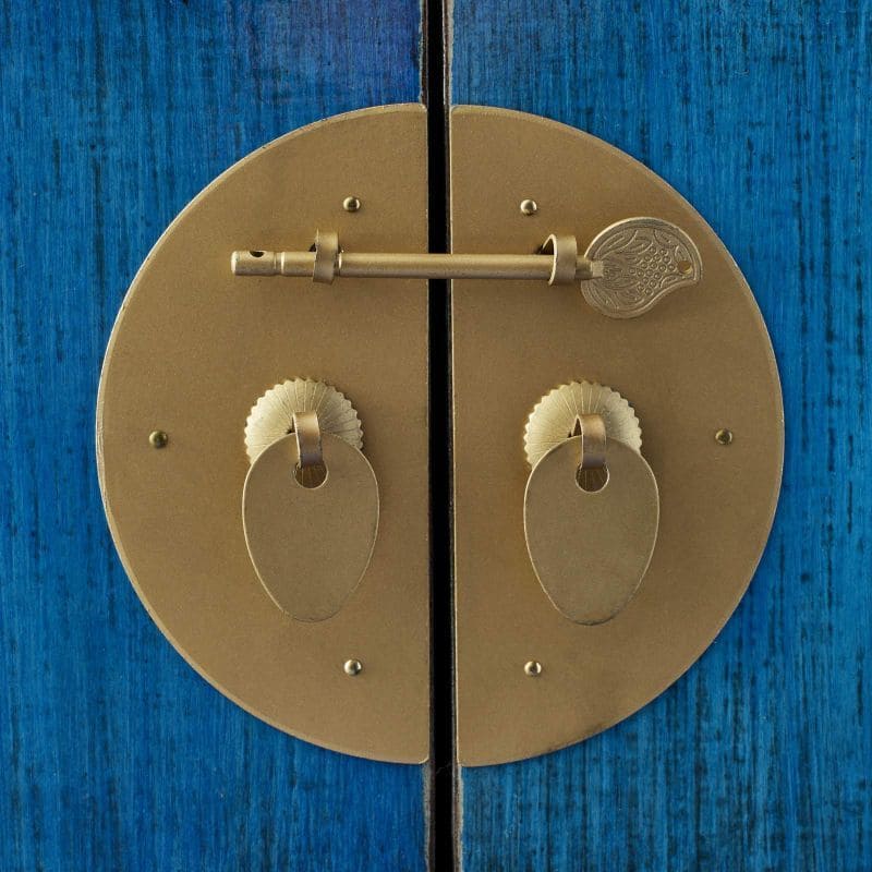 Konsolentisch Majesté 100 cm Ulmen- und Kiefernholz vintage blau