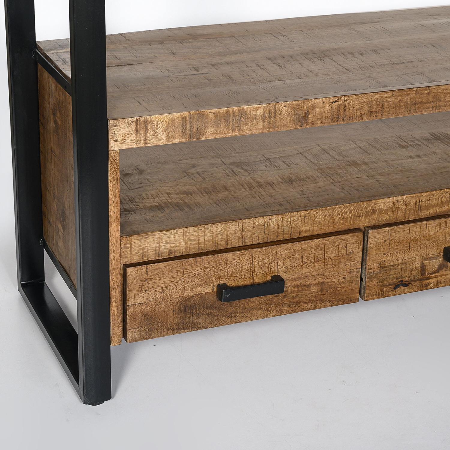 Vintage Retro TV Möbel Regal Nairobi H 200 cm Mango Holz