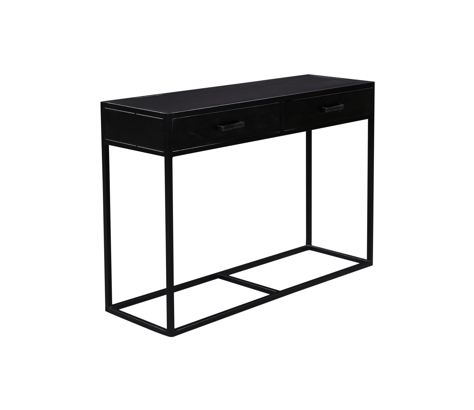 Konsolentisch Kala 120 x 35 cm Mangoholz Metall schwarz Anstelltisch
