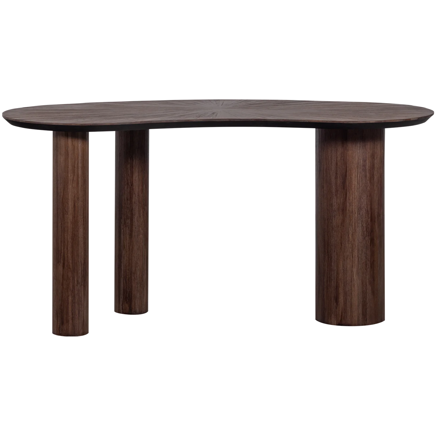 Schreibtisch SUN ORGANIC 150 x 62 cm Teakholz massiv braun