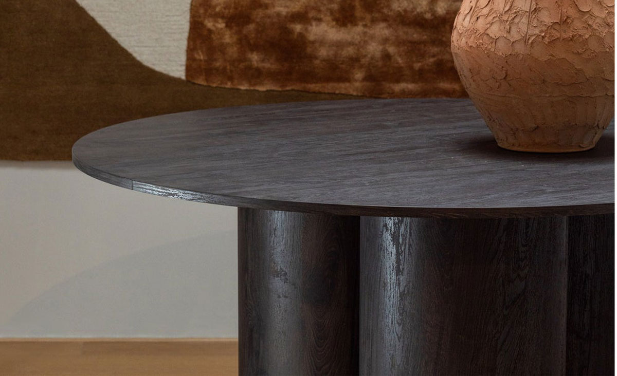 woood Esstisch OONA rund Ø 140 cm MDF dunkelbraun
