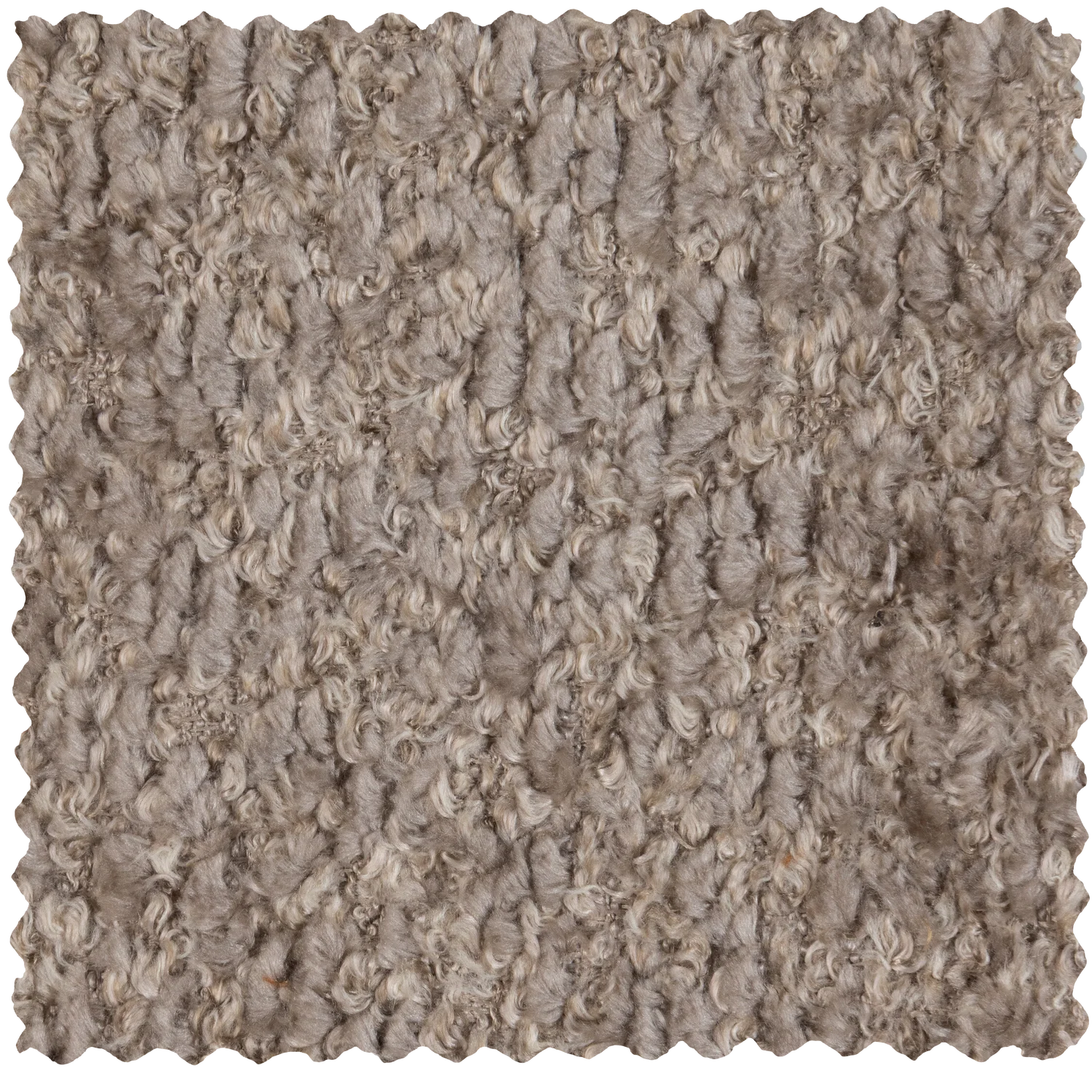 Pouf MOJO 80 x 60 cm Hocker Sitzhocker Chenille Wolle dunkelsand