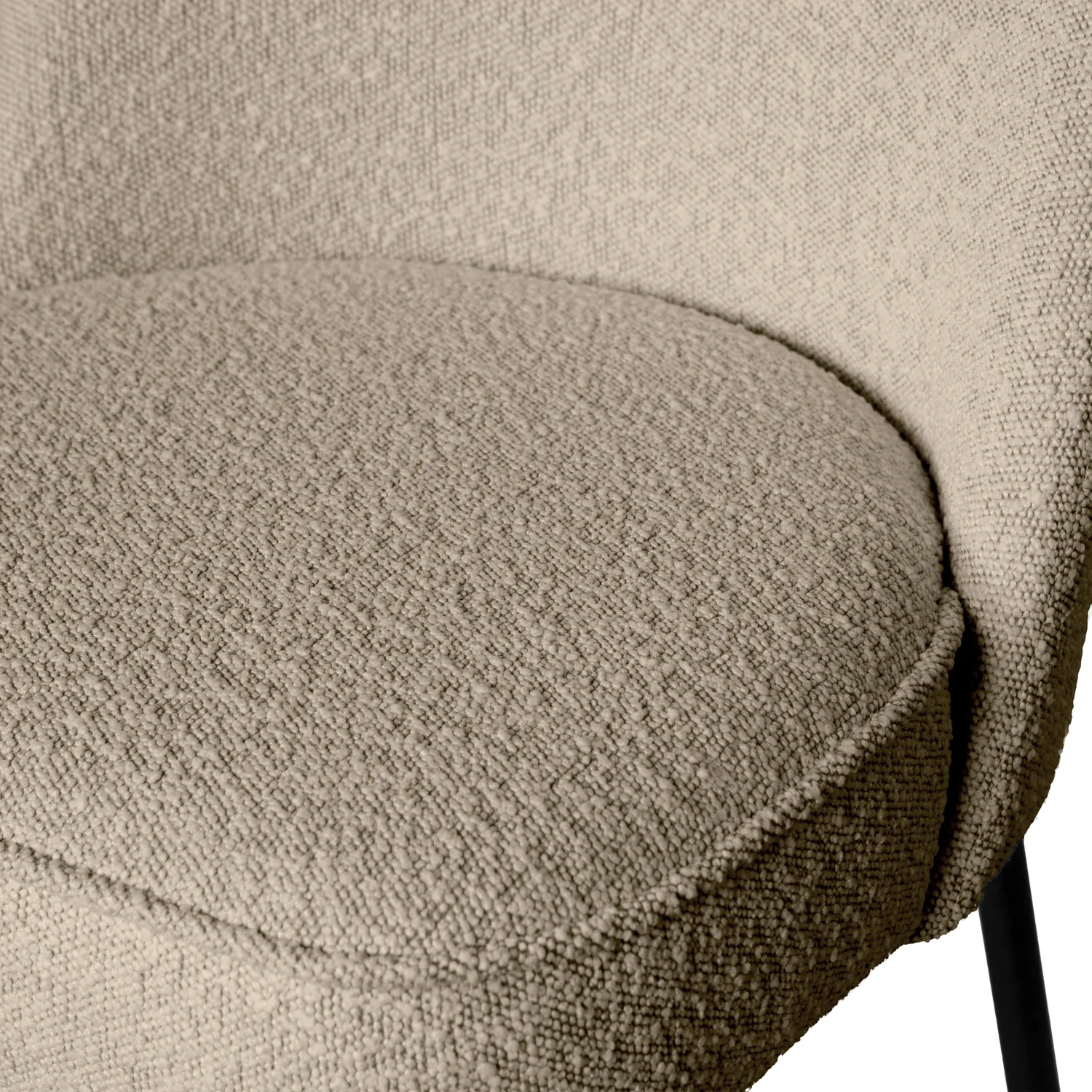 2er Set Esszimmerstuhl Vogue Bouclé beige