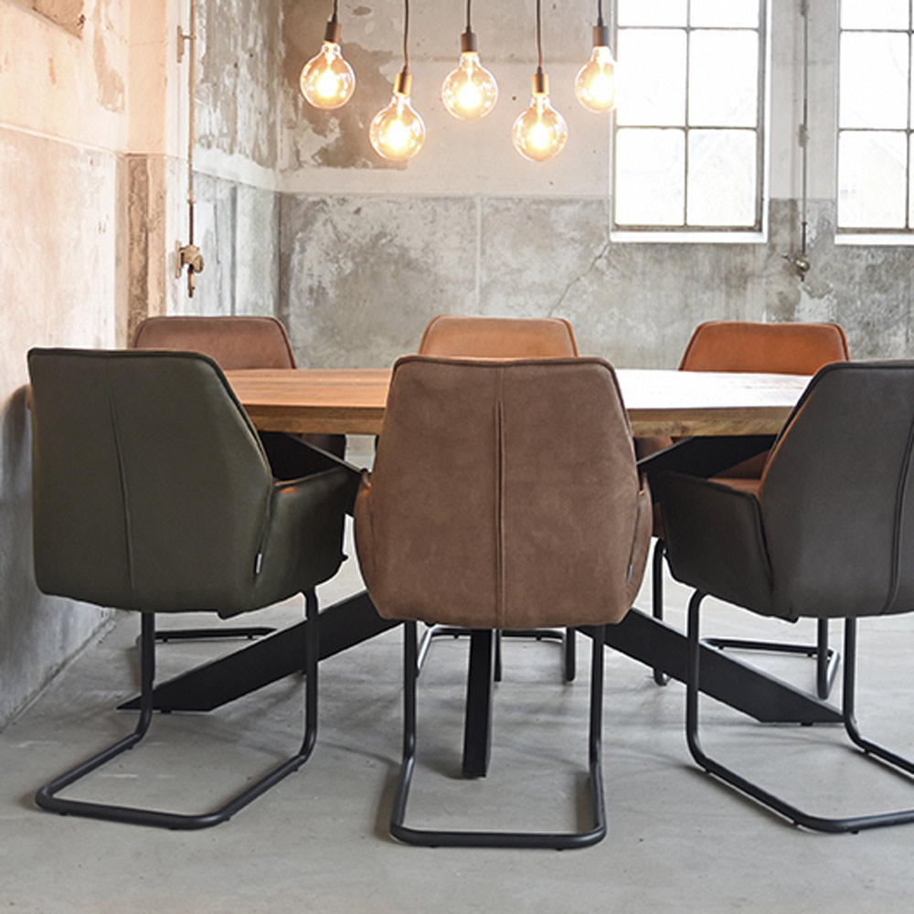 Esstisch ZORA 210 x 100 cm oval Mangoholz