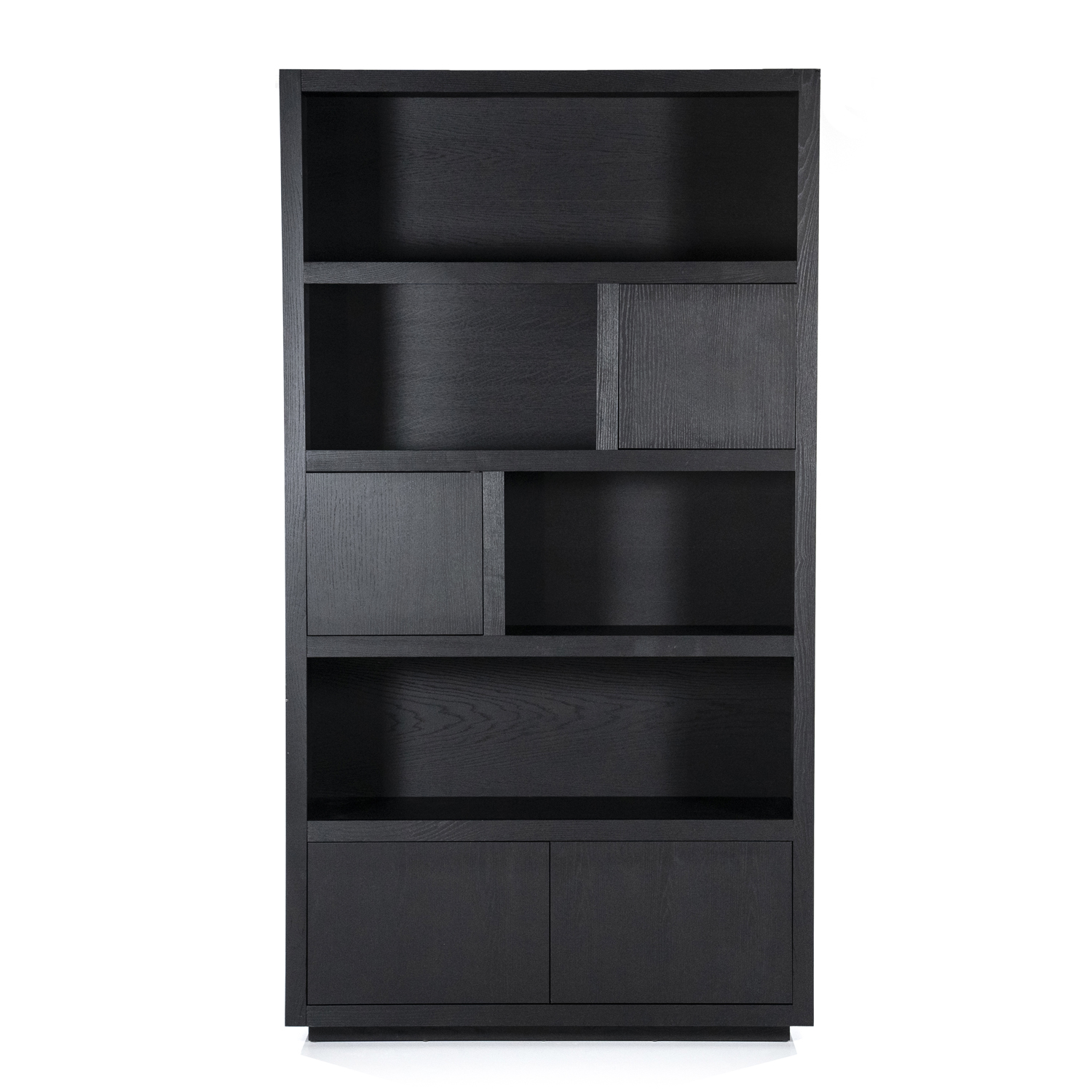 Schrank Regal Highboard Helsinki H 220 cm Eiche schwarz