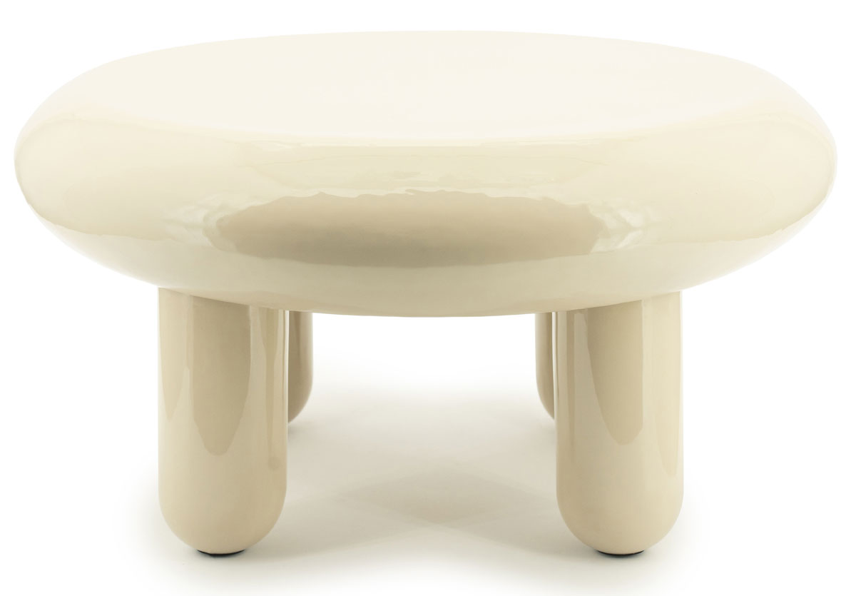 Beistelltisch Balloon Ø 70 cm Metall beige