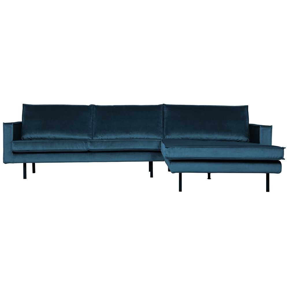 Ecksofa Rodeo Samt blau