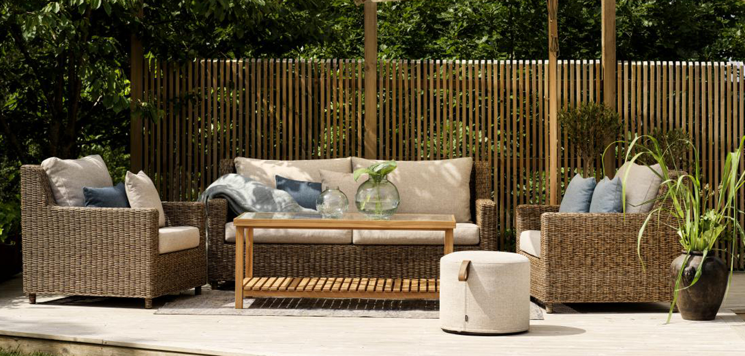 Exclusive Garten Loungegruppe Sandkorn Polyrattan
