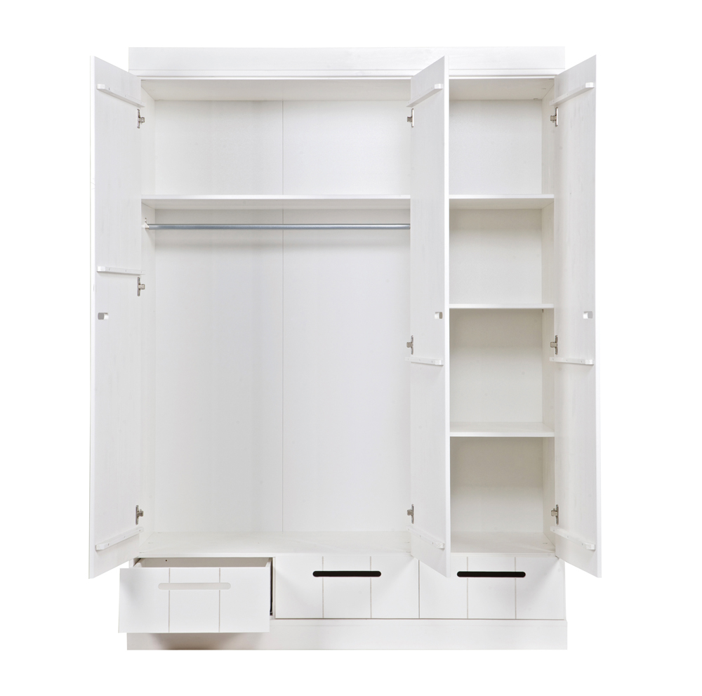 Kleiderschrank Schrank 140 cm CONNECT Kiefer weiss