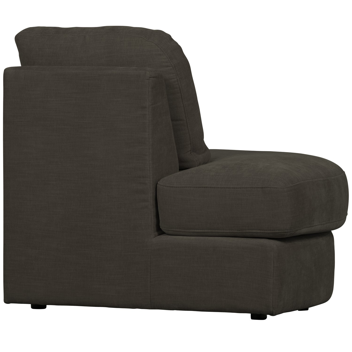 Sofaelement Eckbank FAMILY runde Ecke links Webstoff anthrazit