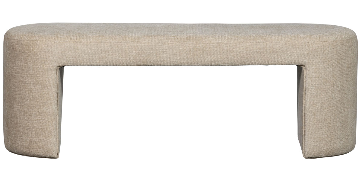 Bank Esstischbank Küchenbank JACOB 130 cm Chenille natur
