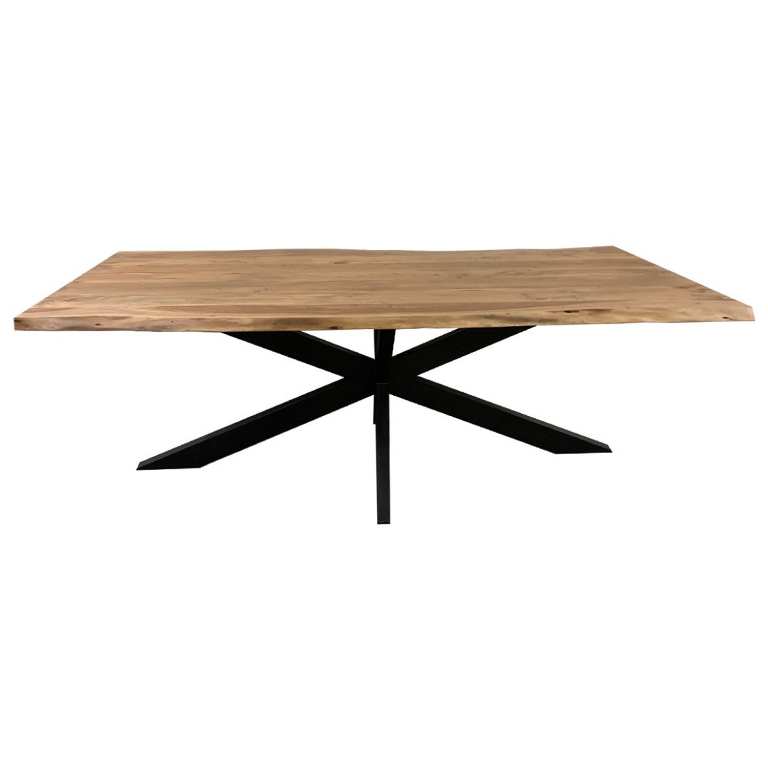 Esstisch Spider 220 x 100 cm Akazie Holz Baumstamm Baumkante