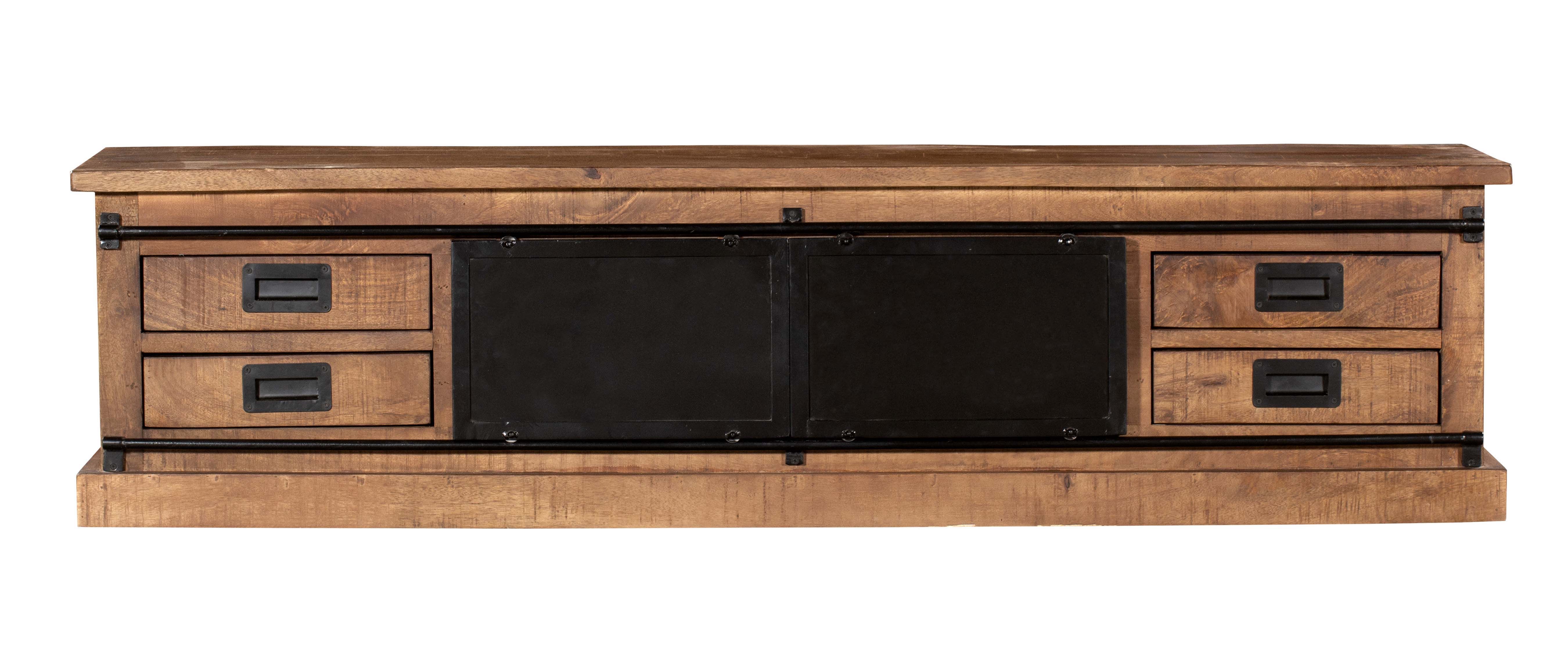 TV Möbel Tamar 200 cm Mango Massivholz Metall Lowboard