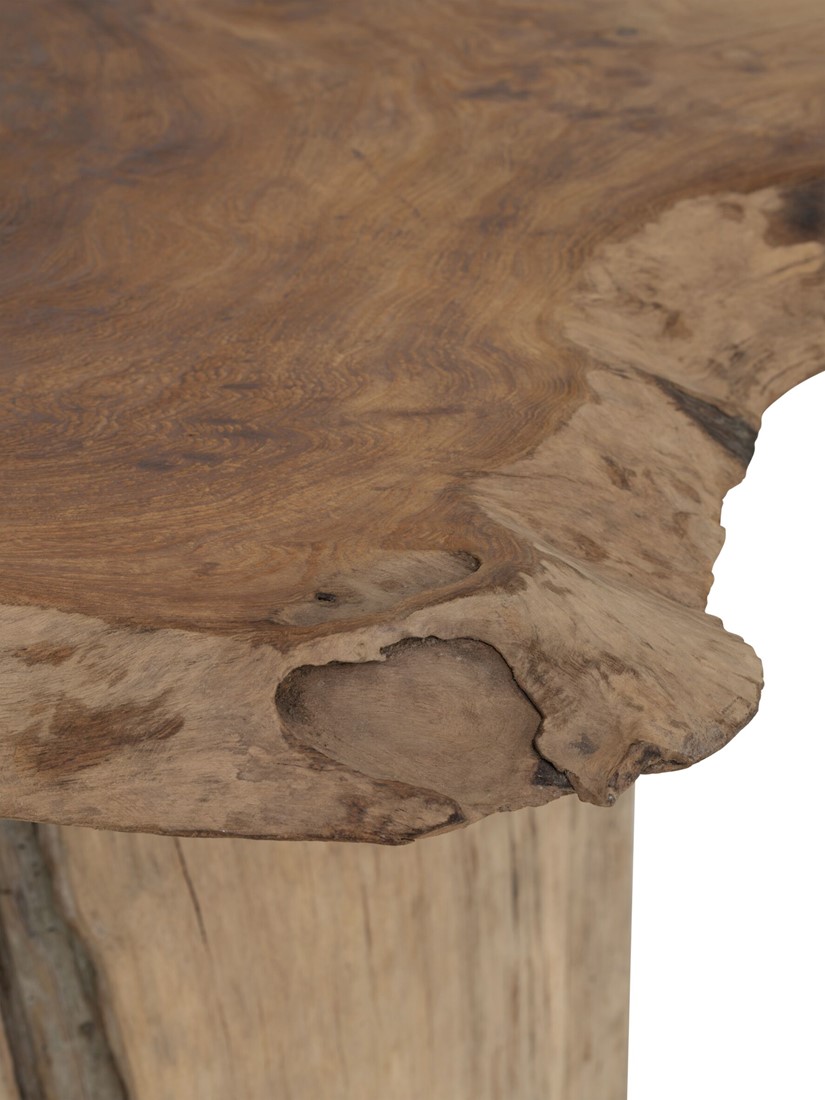 Bartisch MERAPI aus recyceltem Teakholz – Natur Unikat Outdoor