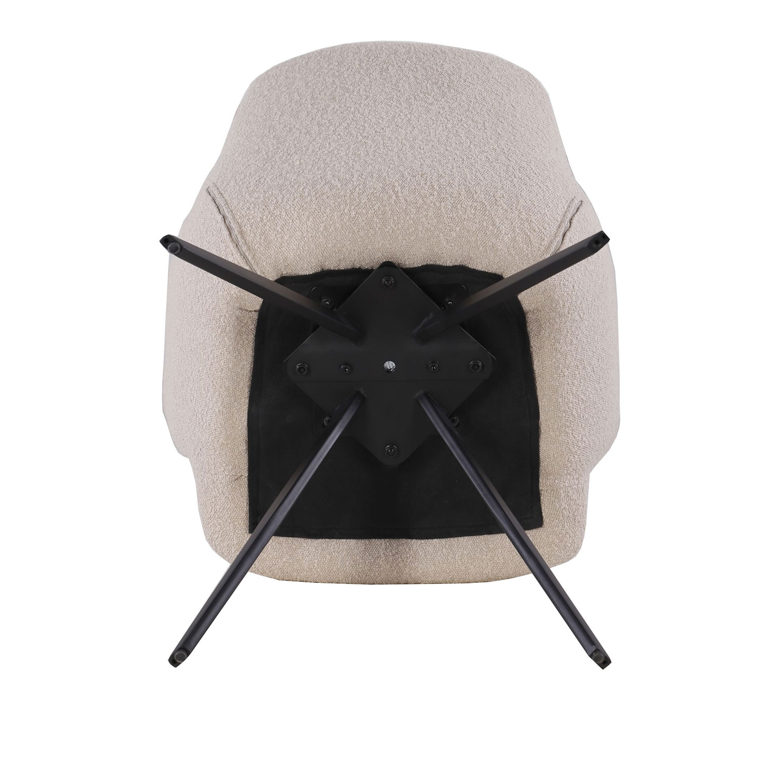 Esszimmerstuhl Doreen drehbar Stoff natur beige