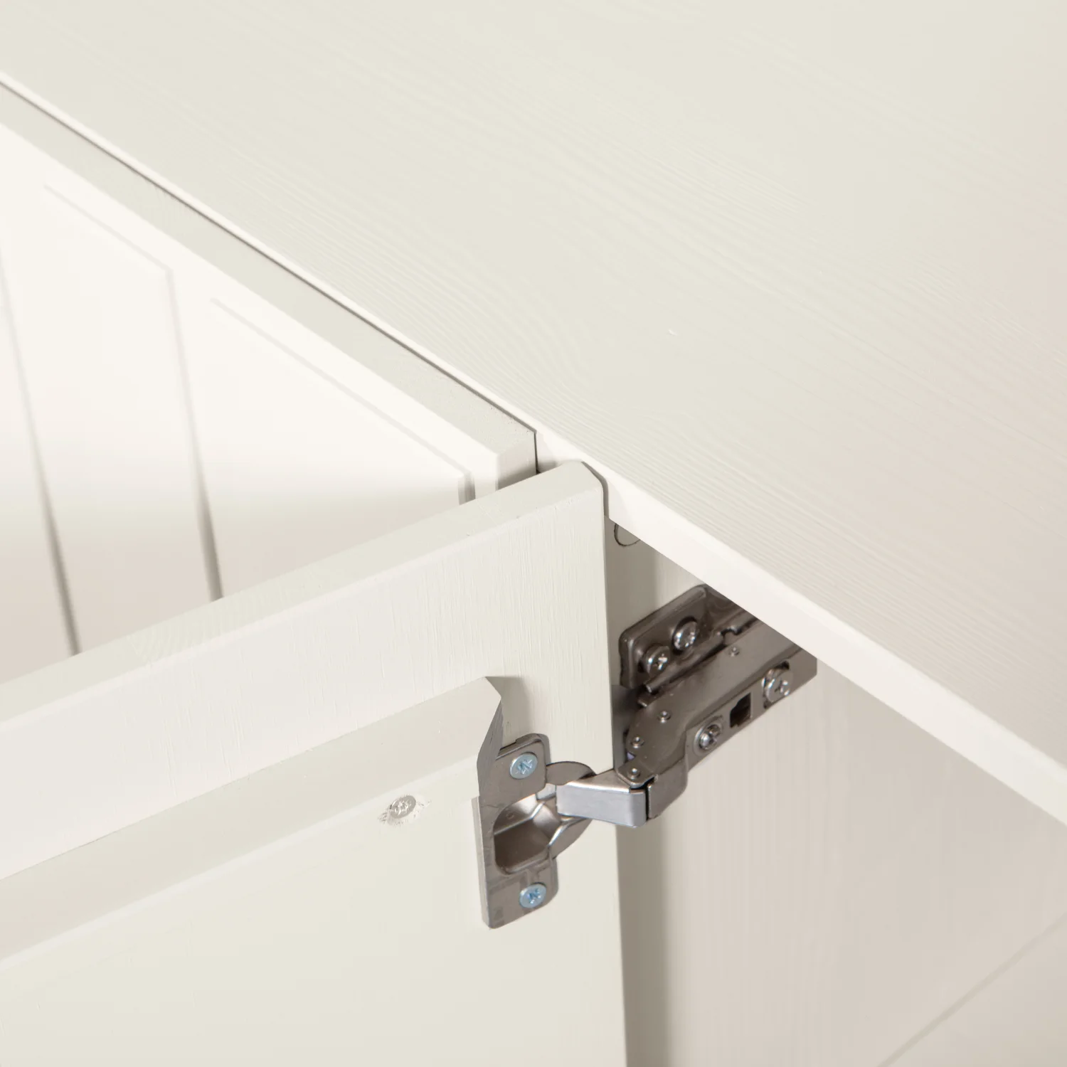 Regal Schrank MILLER 2-türig H 200 cm Kiefernholz staubgrau