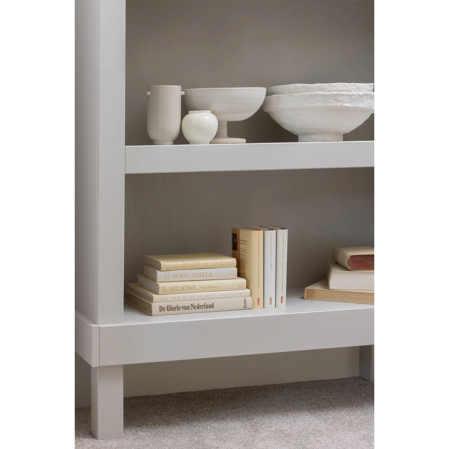 Regal offener Schrank BONK grau Kiefer Höhe 160 cm FSC-zertifiziert