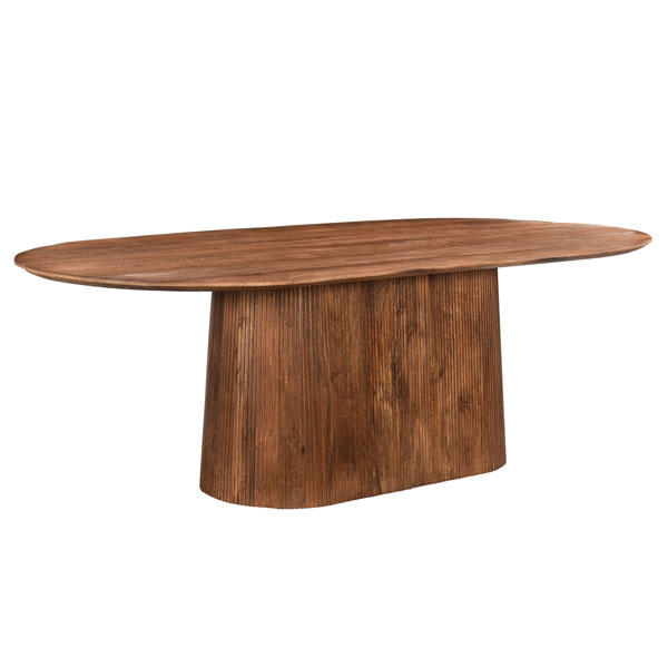 Esstisch Salvator oval 200 x 110 cm Mangoholz hellbraun