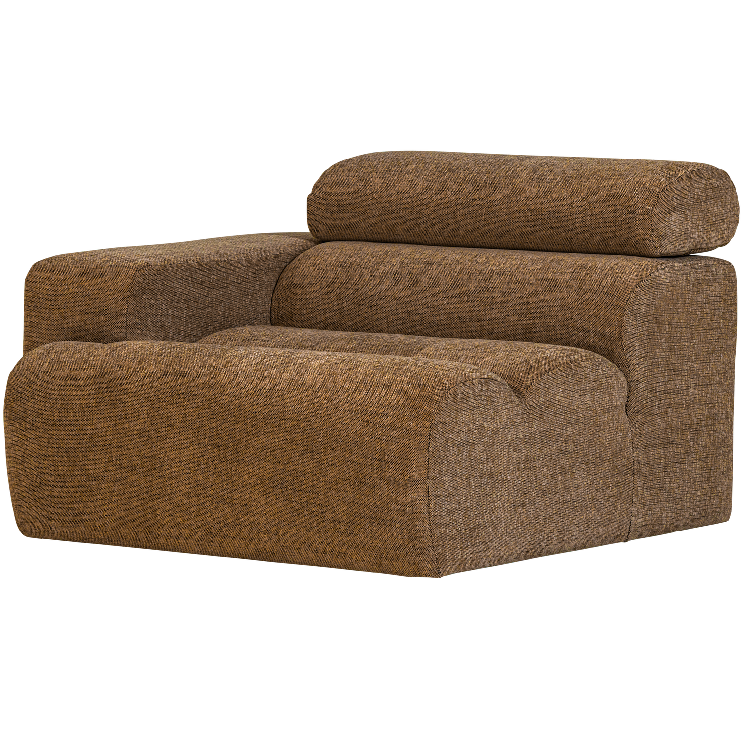 Sofaelement NOVI mit Armlehne links Element Webstoff karamell melange