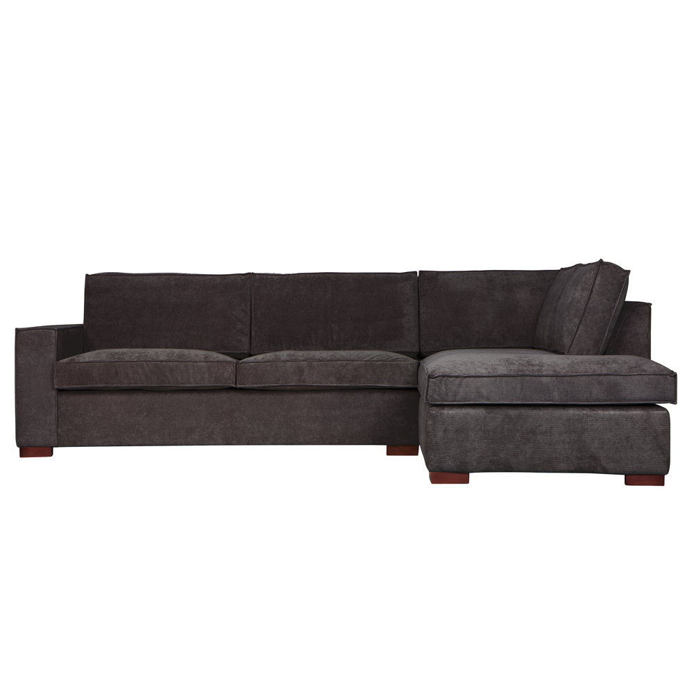 Eckgarnitur Thomas Ribcord Dunkelgrau Couch Sofa Ecksofa Longchair Rechts Eckcouch