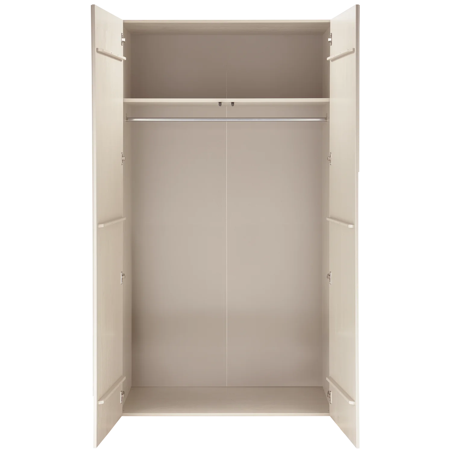 Kleiderschrank RAIN II B 110 cm 2-türig Kleiderstange Kiefernholz staubgrau Aufbewahrungsschrank