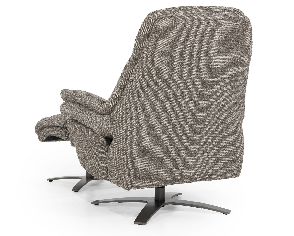 Relaxsessel Caleb elektrisch verstellb. mit Hocker Stoff taupe