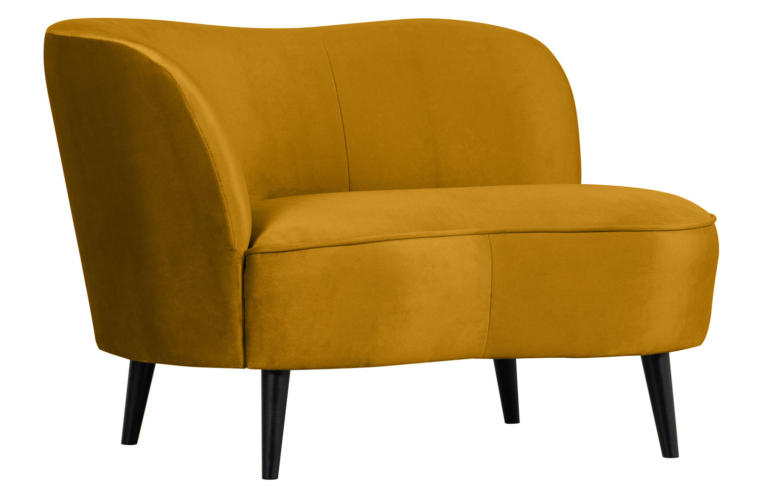 woood Lounge Sessel Sara links Samt ocker