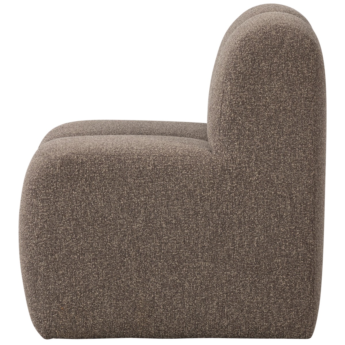 Esszimmerbank Eckbank MOJO 84 cm Element Bouclé braun melange