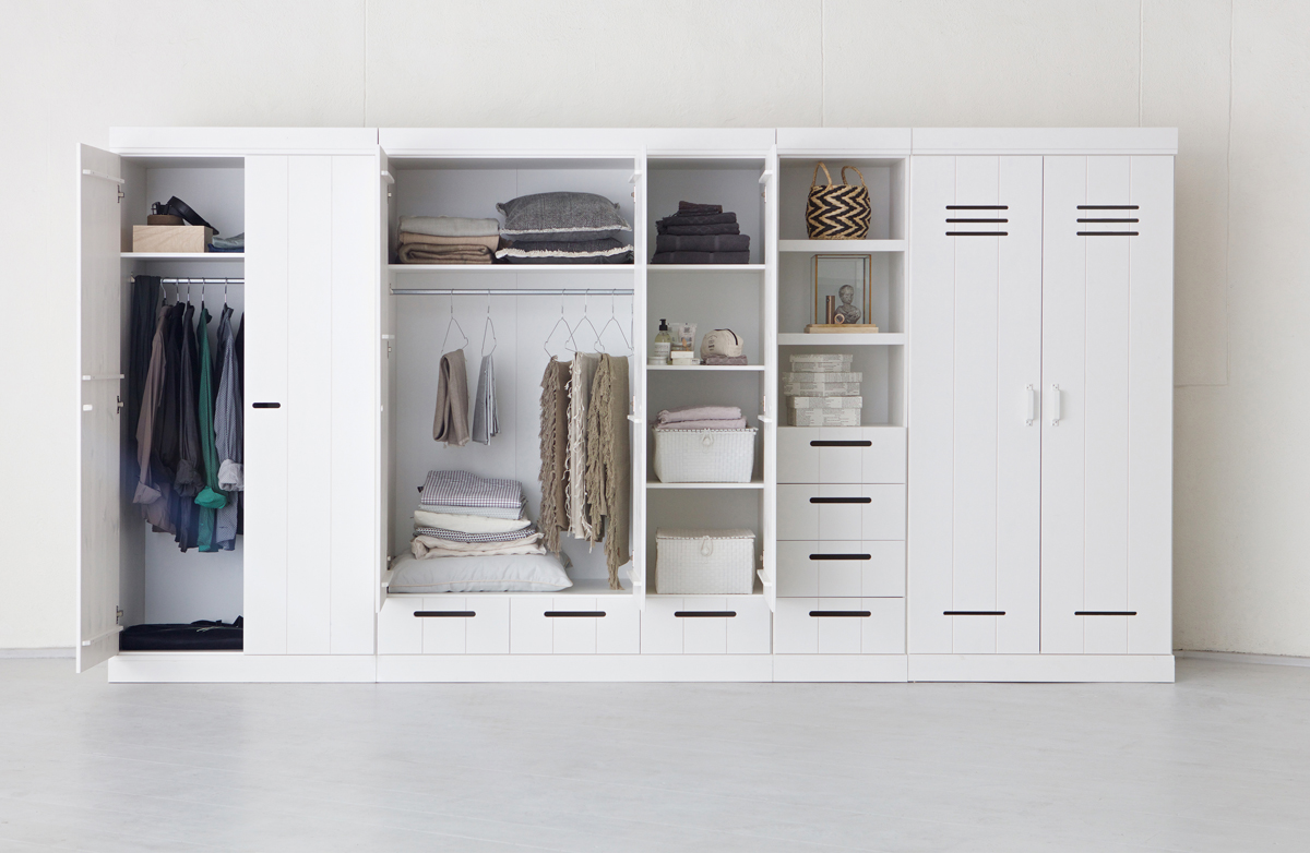 Kleiderschrank CONNECT 94 cm Kiefer weiss