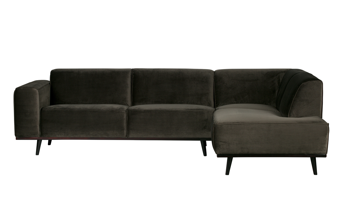 Eckgarnitur STATEMENT Samt warmgrün Ecksofa