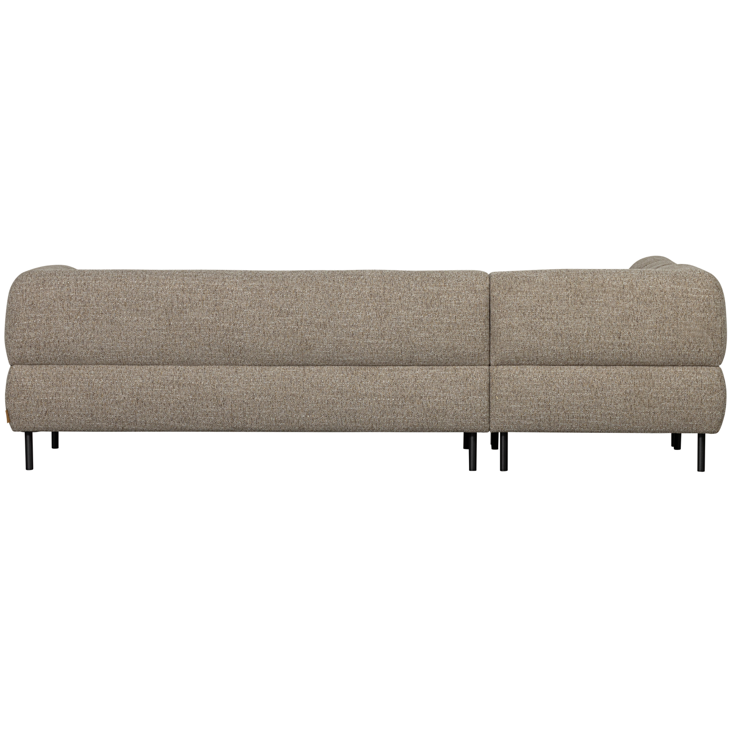Lloyd Ecksofa links grober Webstoff braun-melange