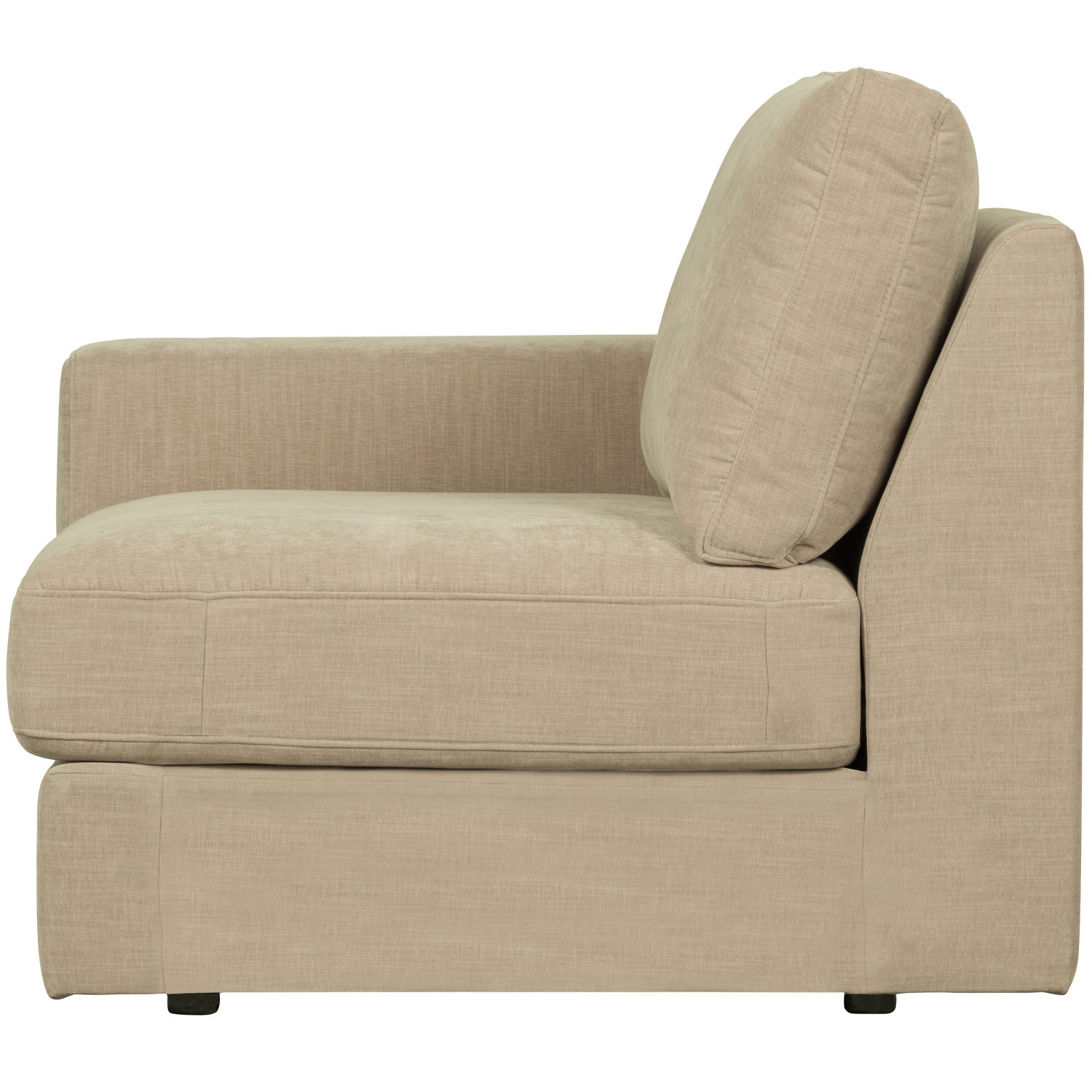 Sofaelement FAMILY mit Armlehne links Element Webstoff sandfarben