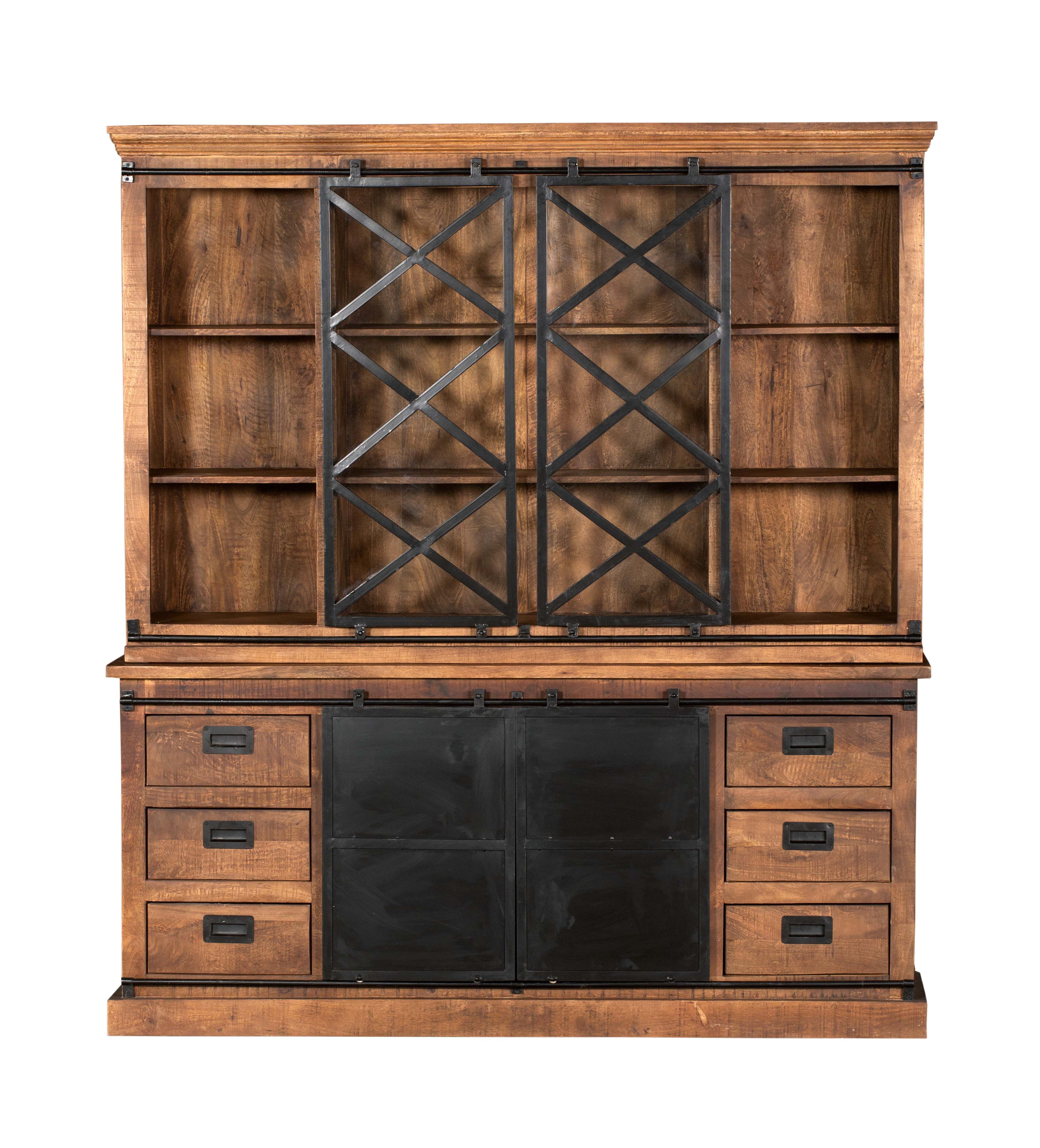 Mango Holz Buffetschrank Tamar 200 cm breit Metall