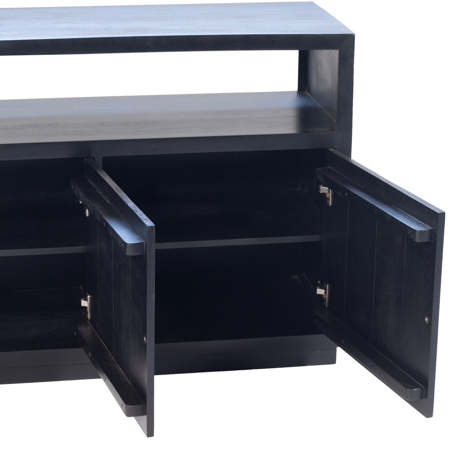 Sideboard Aura 180 cm mit 3 Türen Mango schwarz