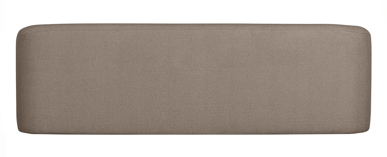 3 Sitzer Sofa Sloping Webstoff Chenille hellbraun melange