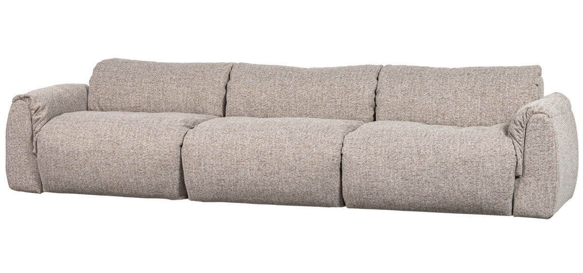 woood 3 Sitzer Sofa BAGGY Webstoff natur melange