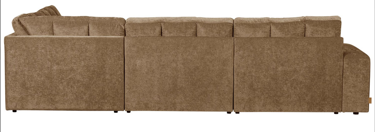 woood Ecksofa SECOND DATE Webstoff vintage sand Chaiselongue rechts