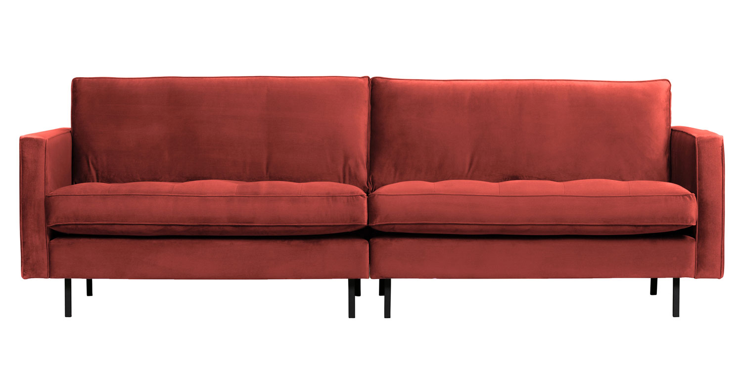 3 Sitzer Sofa Rodeo Classic Samt Velvet kastanie
