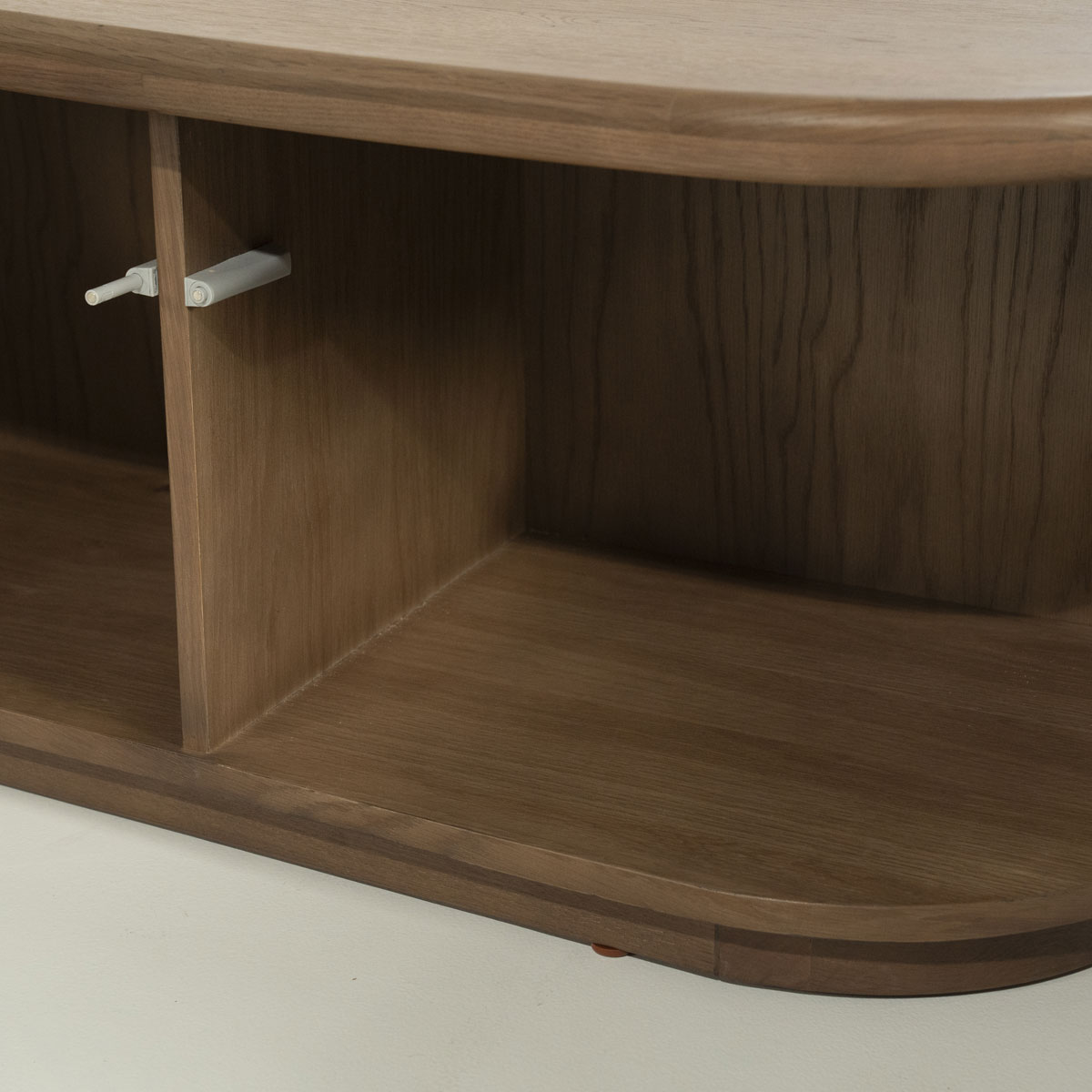 TV Möbel Lowboard Josh 240 cm Eiche Furnier dunkelbraun